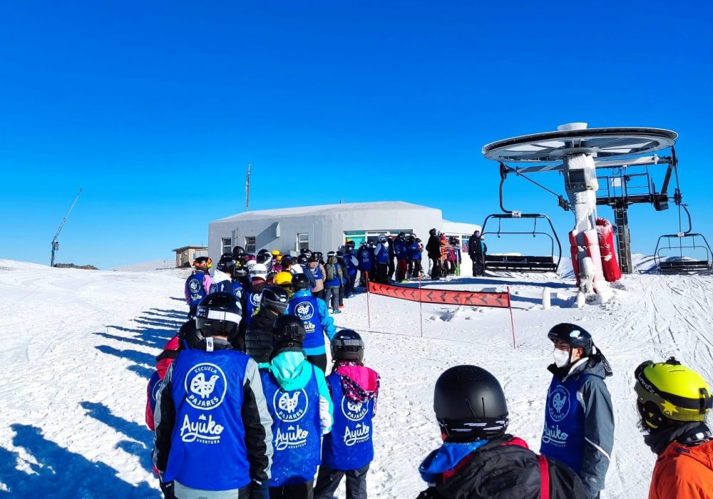 Esquí con escolares de A Coruña